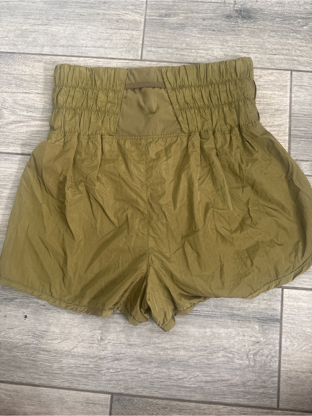 Olive Green Women's Smocked Waist Skirt - Picture 4 of 4